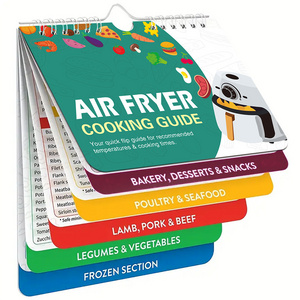 Air Fryer Cheat Sheet Magnets Cooking Guide Booklet - Air Fryer Magnetic Cheat Sheet Set Cooking Times Chart - Cookbooks