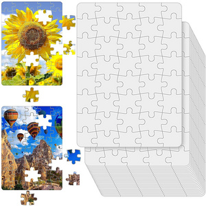 Heat press blank sublimation jigsaw puzzles pieces printable board blank wholesale custom coloring puzzle for printing