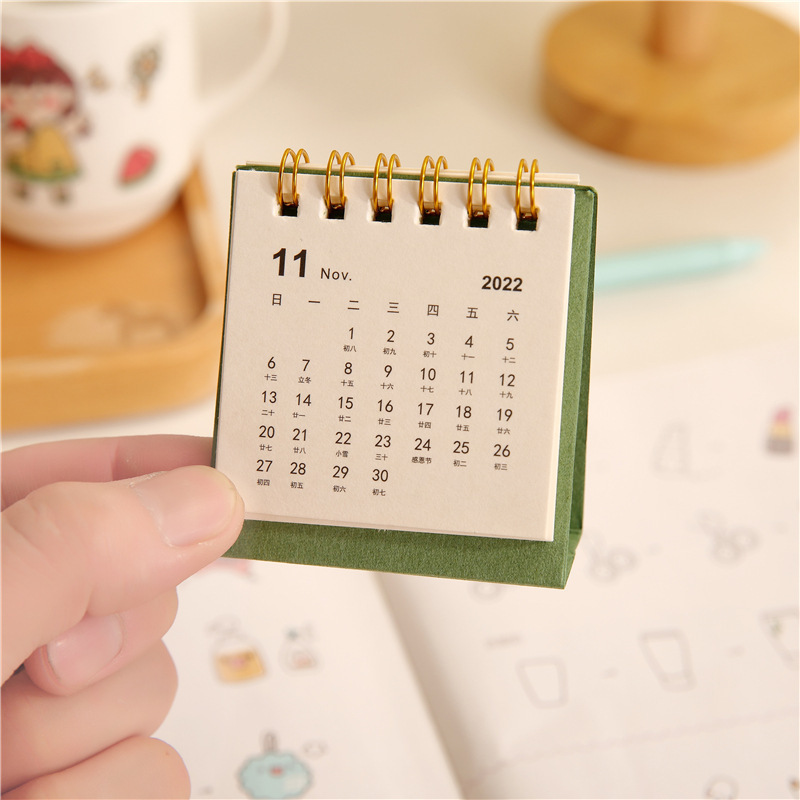 Factory Direct Supply Simple desktop ins mini desk spiral calendar small fresh student portable notepad calendar