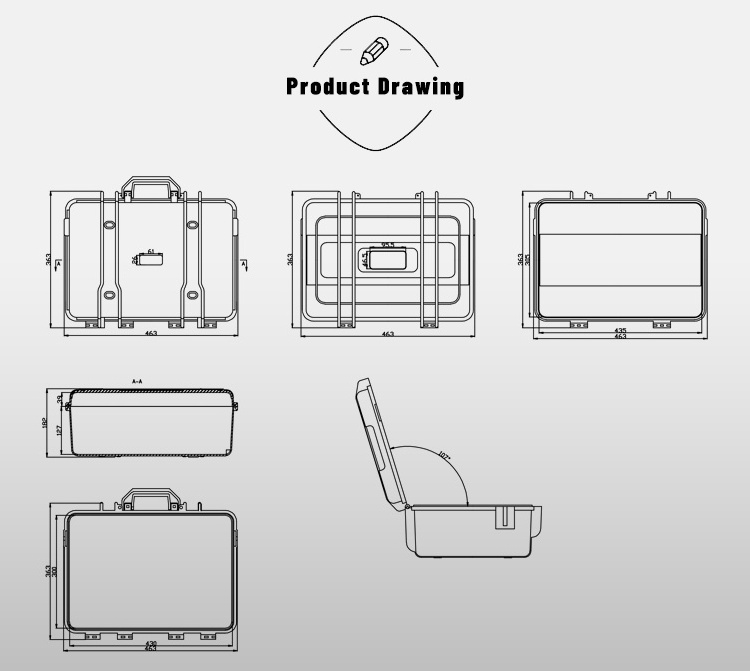 Strictly selected Rugged Waterproof Plastic Case IP67 Hard Box featured Shockproof Material