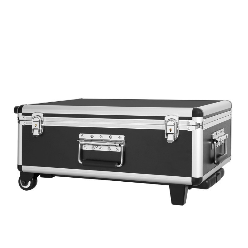 Customize Aluminum Suitcase Metal Flight Case Instrument Trolley Case with Wheels