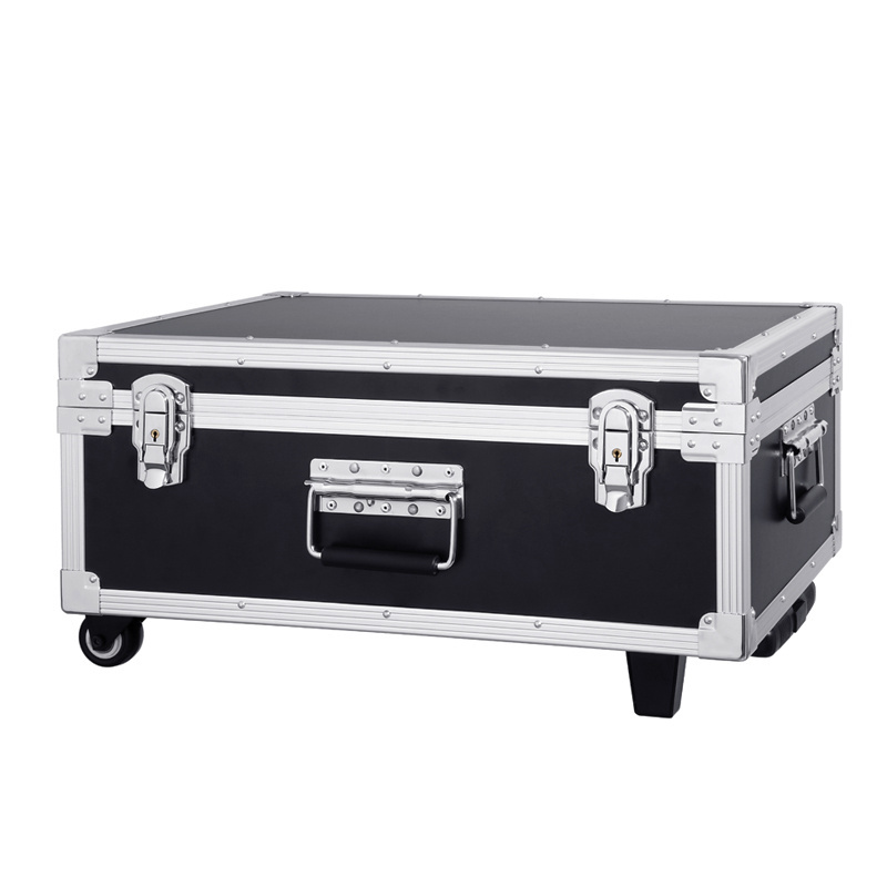 Customize Aluminum Suitcase Metal Flight Case Instrument Trolley Case with Wheels