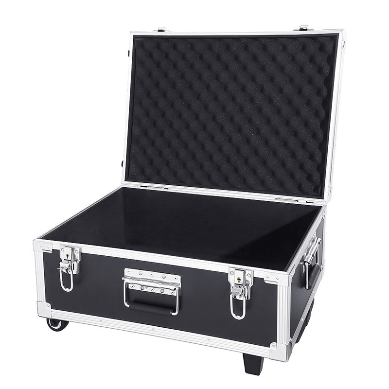 Customize Aluminum Suitcase Metal Flight Case Instrument Trolley Case with Wheels