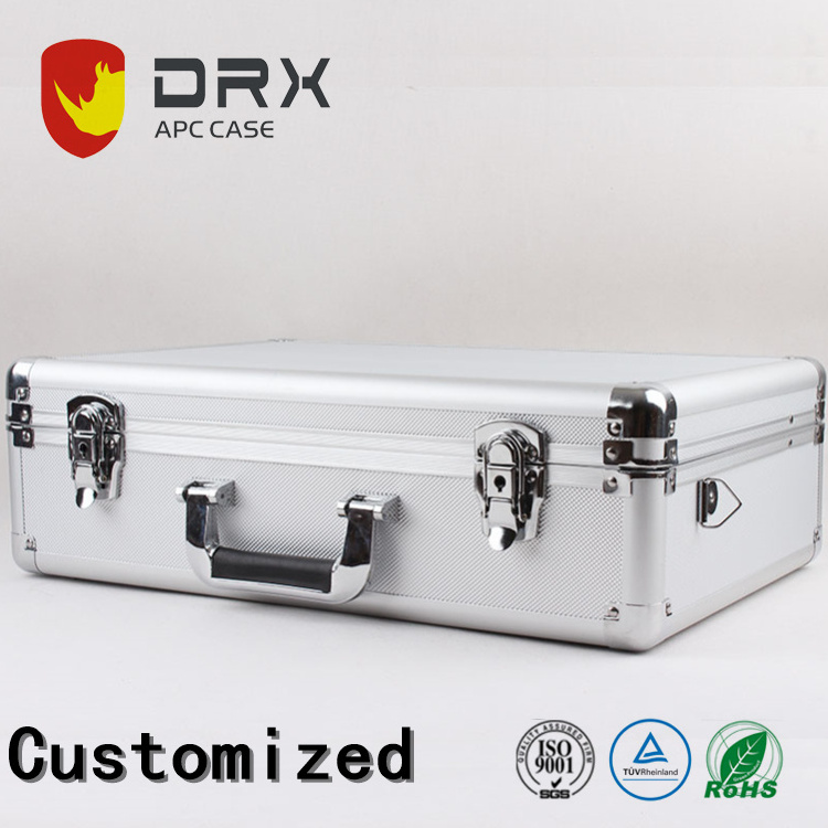 TOP Hot Sale Portable Briefcase Aluminum Tool Case Aluminum Box with Combination Lock