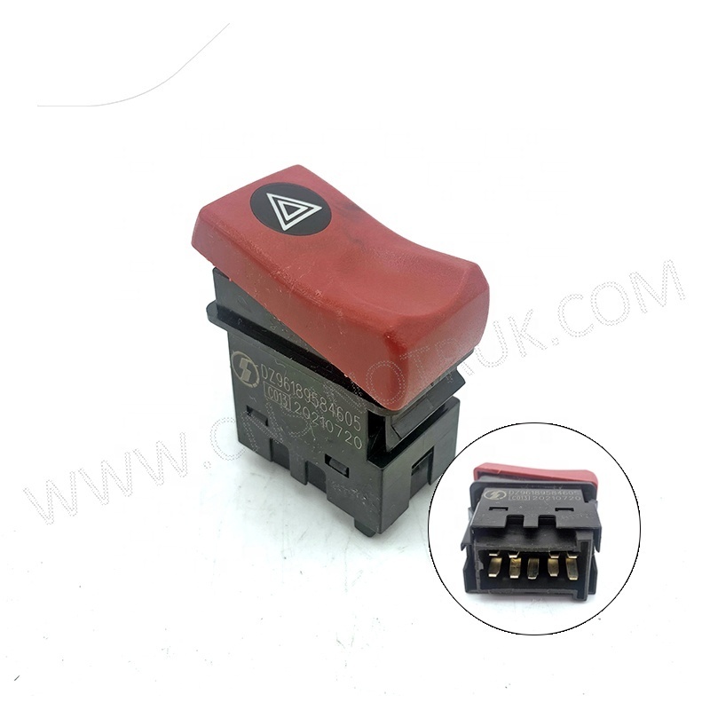 Shacman original factory hazard alarm switch - DZ96189584605