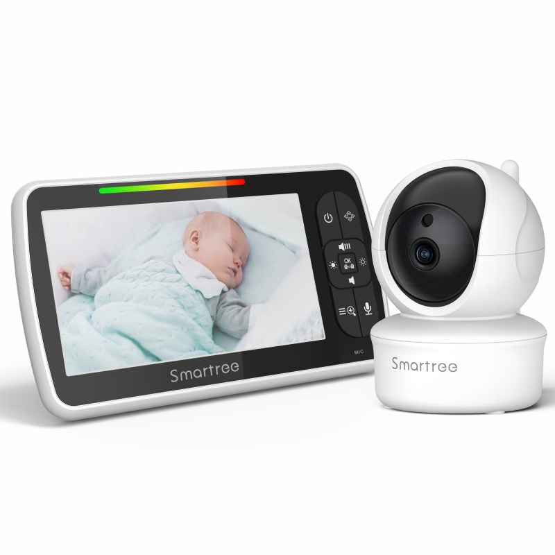 Factory 5.0 Inch Baby Monitor with Camera Video Nanny HD Security Night Vision Temperature Sleep Camera audio baby monitor