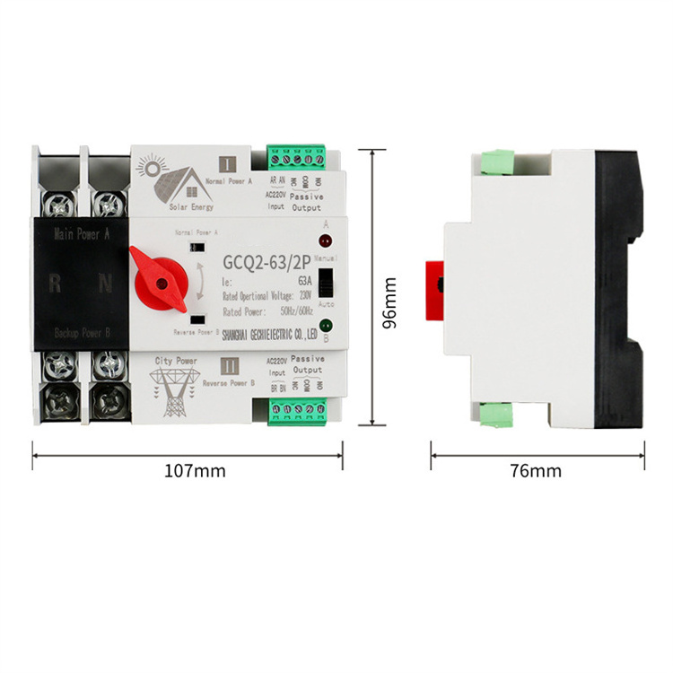 SPKGCQ2 automatic transfer switch for PV dual battery transfer switch with CE approved