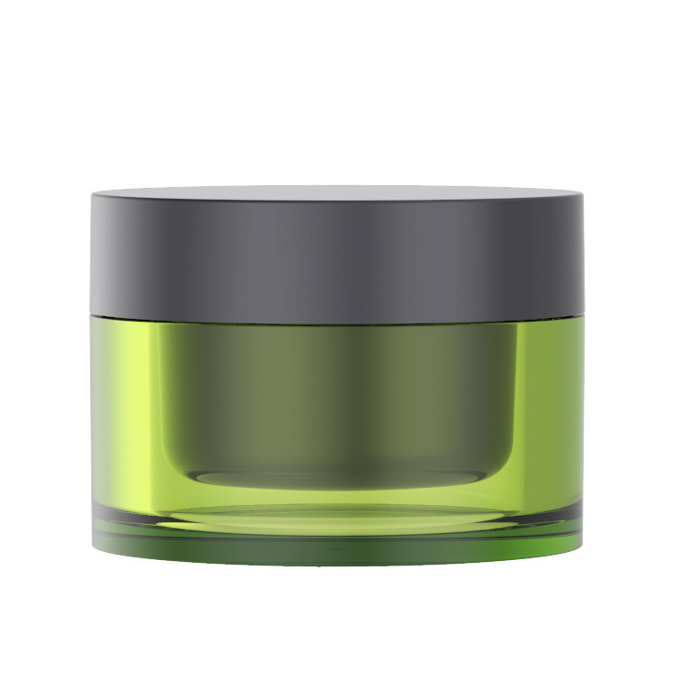 Manufacturer's round Cream Skincare Jar with Luxury PMMA Lids and ABS Cap Plastic Bottle Caps & Closures