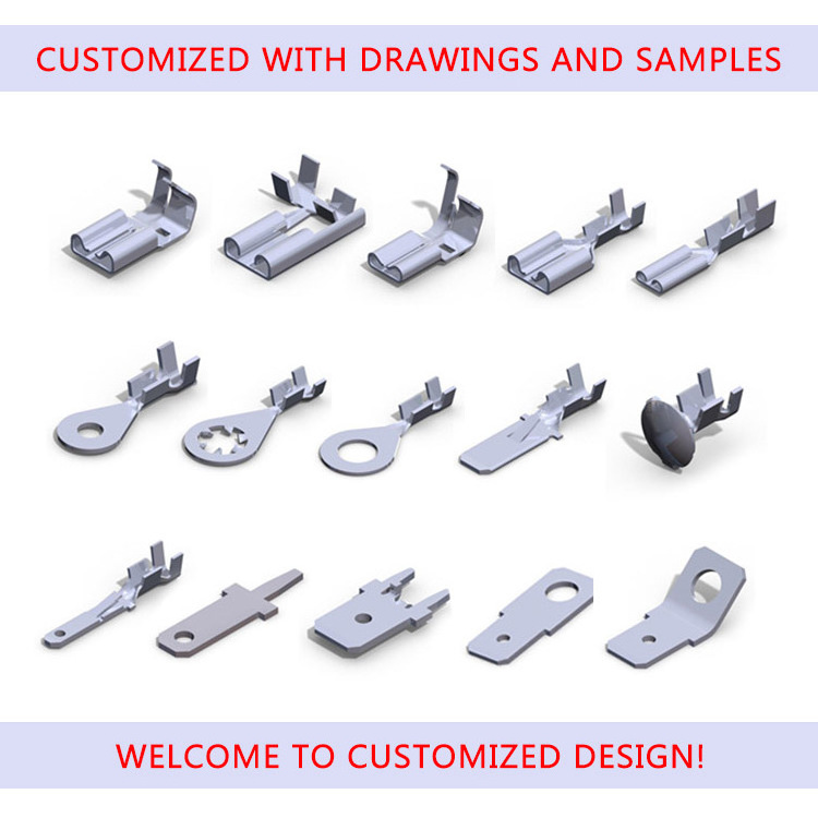 QWT 110 187 6.3 2.8 205 250 4.8 naked Ring Type Cable crimp non-insulated butt fork different types wire terminals connectors