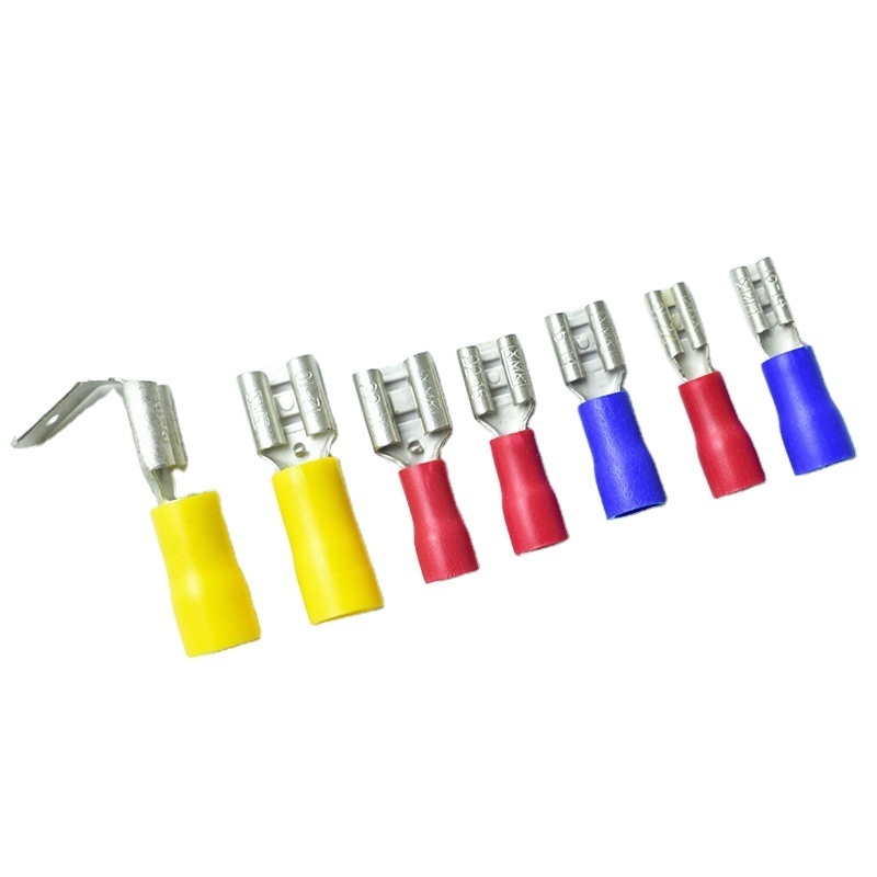 Nylon Electrical Brass Insulated Piggyback Spade Female Male Crimp Terminales Quick Disconnect Flat Faston Terminal Connectors