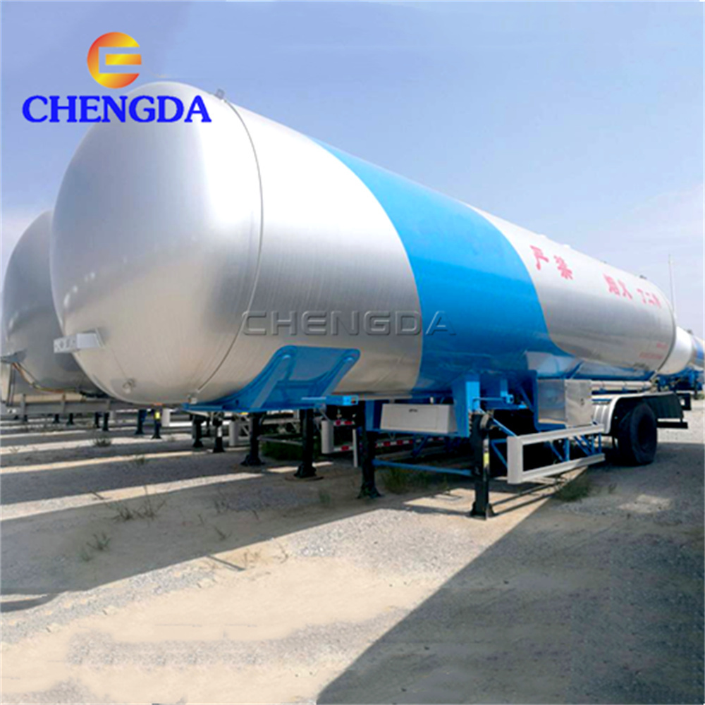 China 3 Axles Low Price LPG Gas Tanker Truck Fuel Gas Truck Trailers For Sale