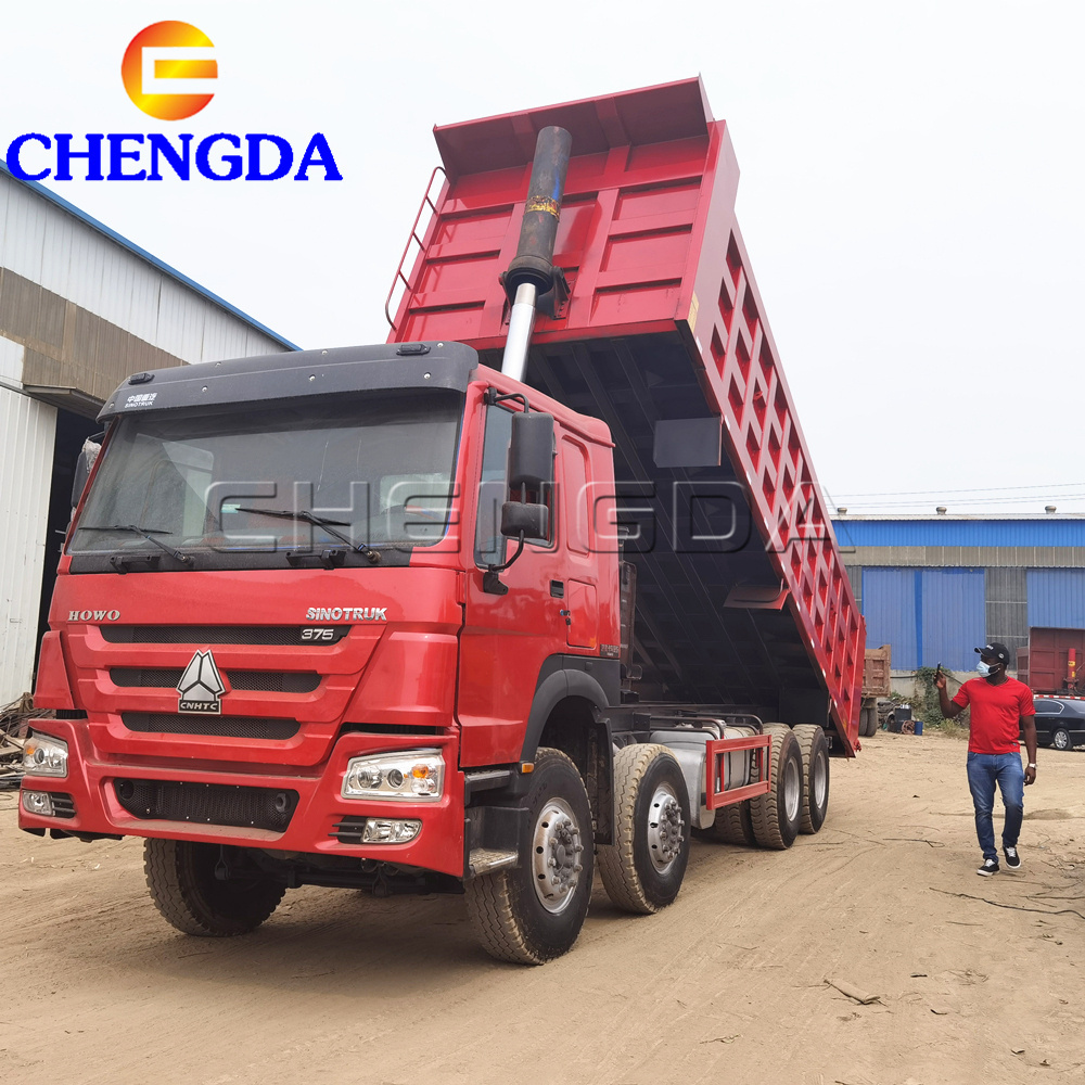 Sinotruk Howo 12 Tyres Coal Transport 375hp 8x4 Uses Dumper Tipping Truck for Sale