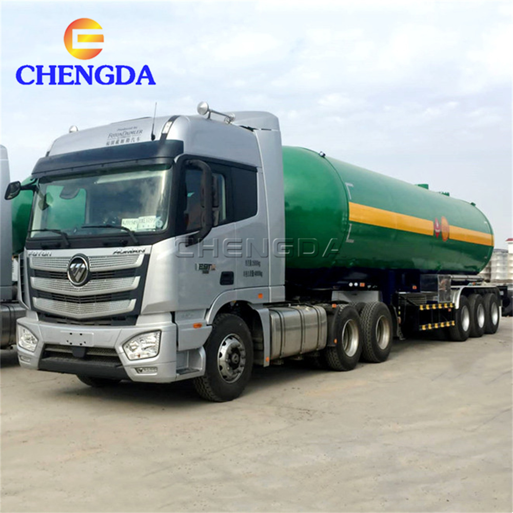 China 3 Axles Low Price LPG Gas Tanker Truck Fuel Gas Truck Trailers For Sale