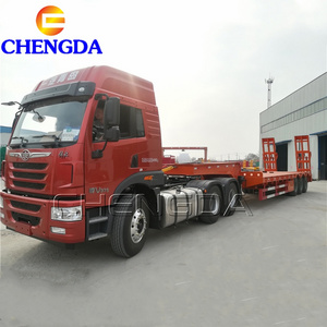 40FT Heavy Duty Equipment Trailer Low Bed Trailer Dimensions 16M Central Asian Region Type Low Bed Trailer