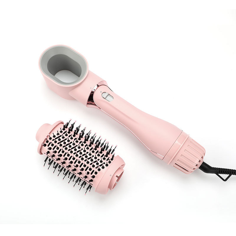 New Light Pink 1200W One Step Blow Dryer Comb Styler Electric Hair Dryer with Volumizer Brush