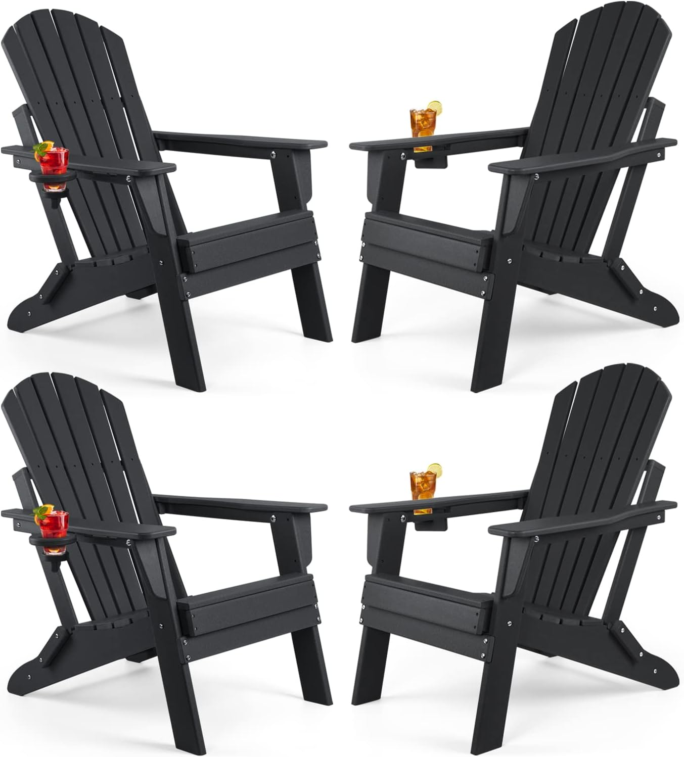 High Quality Waterproof Patio Garden Chair Plastic Adirondack Chairs Folding Furniture