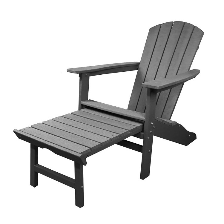 Wholesale Hdpe Furniture HDPE Chaise Lounge Chair All-weather outdoor sun lounger plastic patio adirondack chair