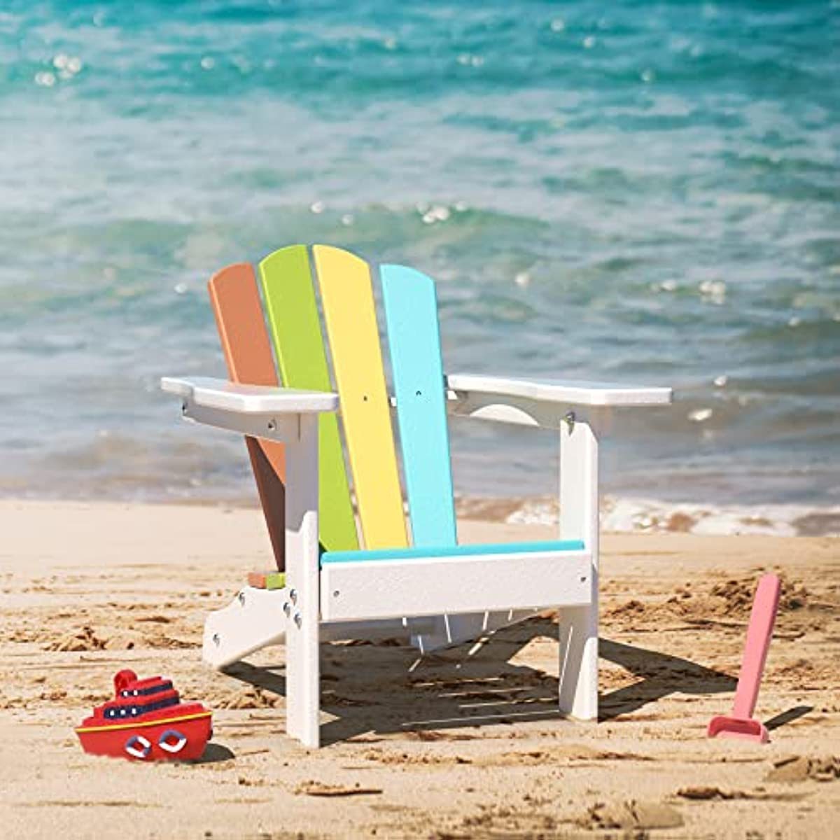 Resin Muskoka Modern Wood Poly Plastic HDPE kid's adirondack chair