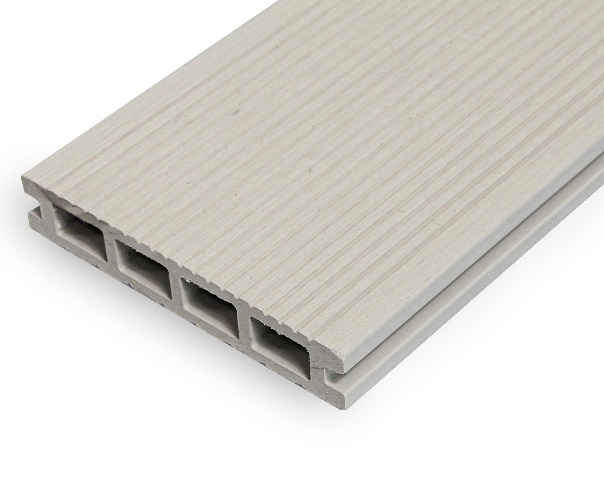 white 3m hollow Wood plastic composite outdoor floor wpc wood plastic deck