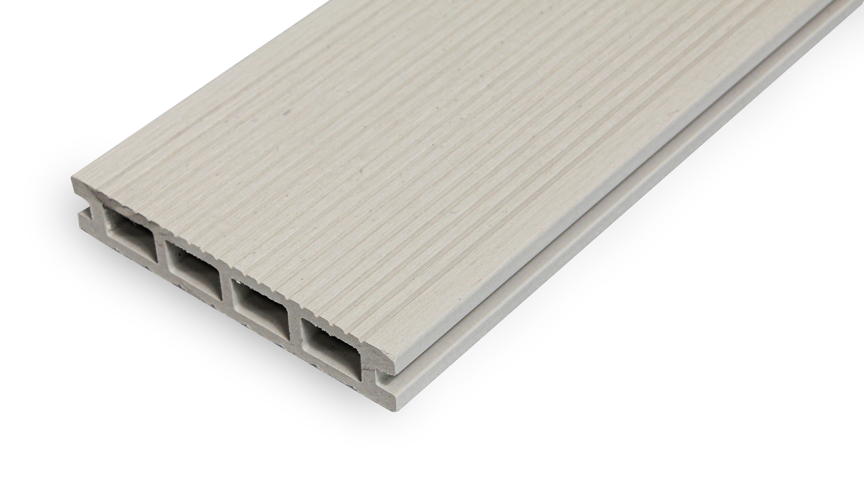 white 3m hollow Wood plastic composite outdoor floor wpc wood plastic deck