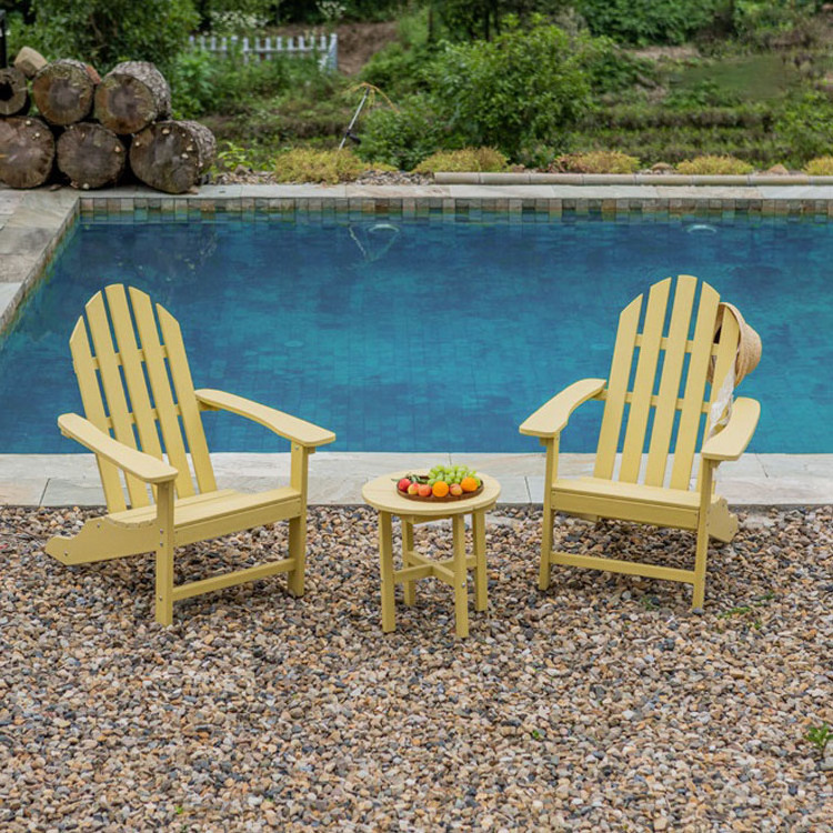 Wholesale wood plastic composite chair outdoor durable modern adirondack chair