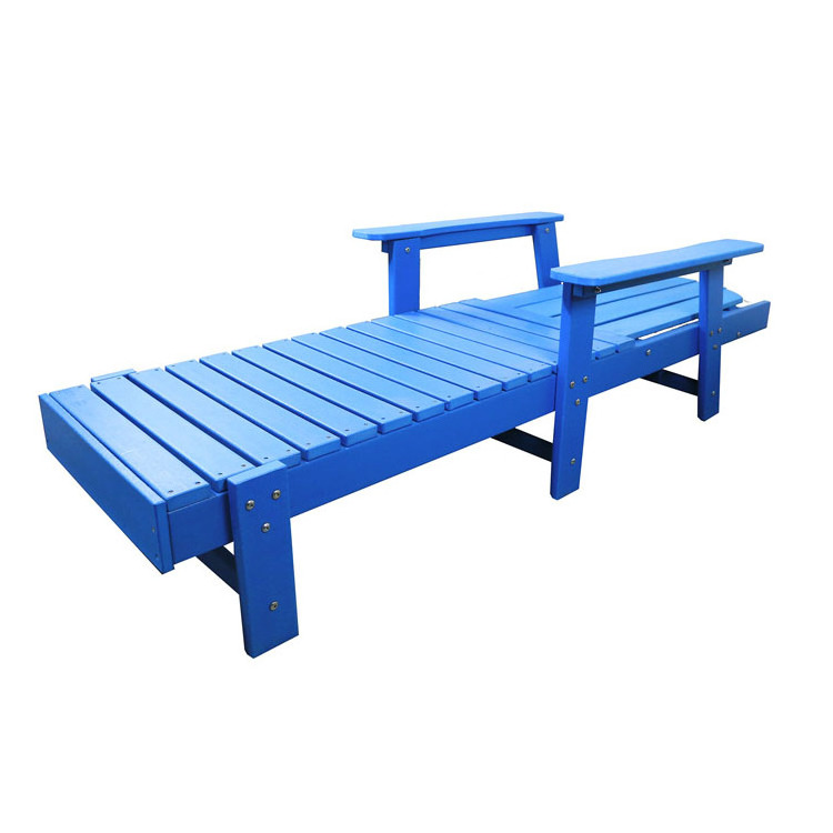 Wholesale Outdoor Beach Patio Hotel Chaise Lounge HDPE Bed Swimming Pool Plastic Stackable Sun Lounger Chair