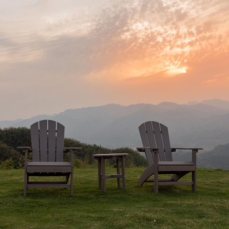 Home Eco-friendly wholesale American style Chair HDPE Adirondack Chair Patio Wooden Bench for Outdoor