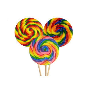 Rainbow Sweet Fruity flavors lollipop hard candy for kids