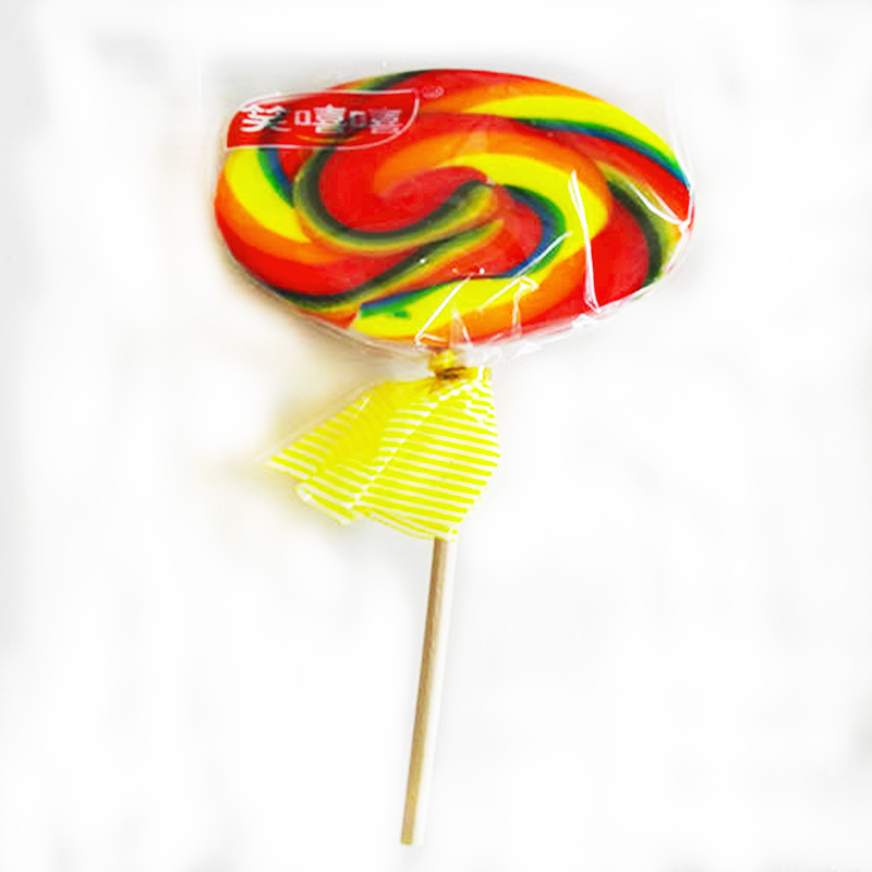 Rainbow Sweet Fruity flavors lollipop hard candy for kids