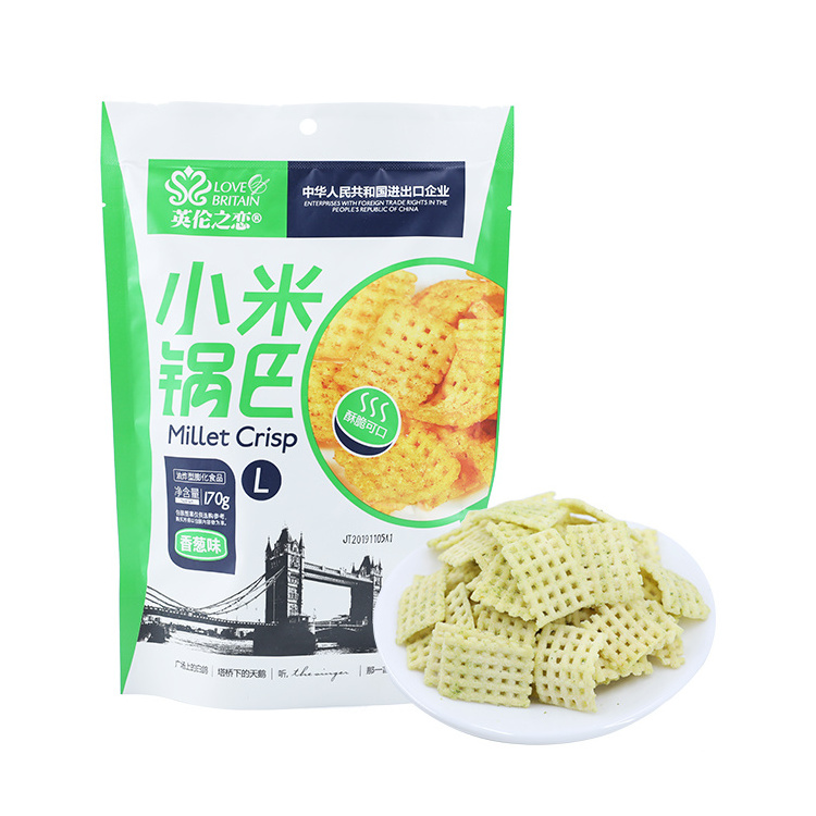 170g Chinese Rice Cracker Guoba Millet Crisp Grain Snacks Chips Crispy Corn Snacks Rice Cake Office Snacks Rice Crispy