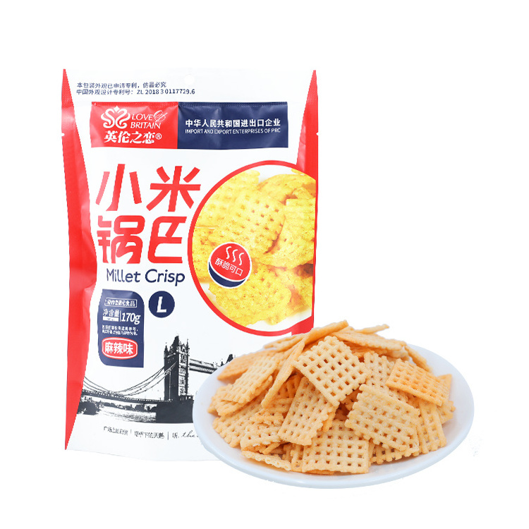 170g Chinese Rice Cracker Guoba Millet Crisp Grain Snacks Chips Crispy Corn Snacks Rice Cake Office Snacks Rice Crispy