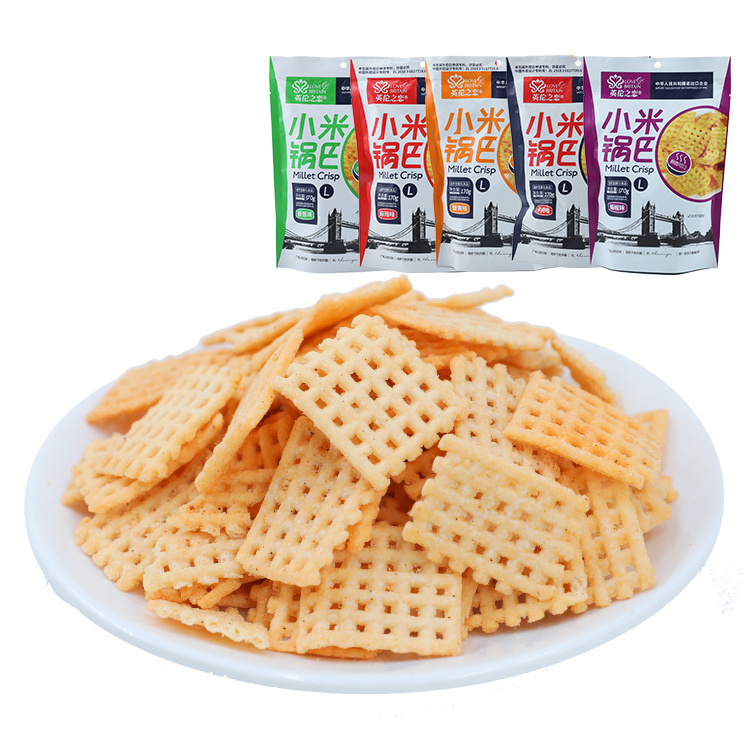 170g Chinese Rice Cracker Guoba Millet Crisp Grain Snacks Chips Crispy Corn Snacks Rice Cake Office Snacks Rice Crispy