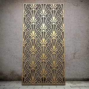 Customized Metal Garden Fencing Panels Decorative Wrought Iron Wall Laser Cutting Screen Partition