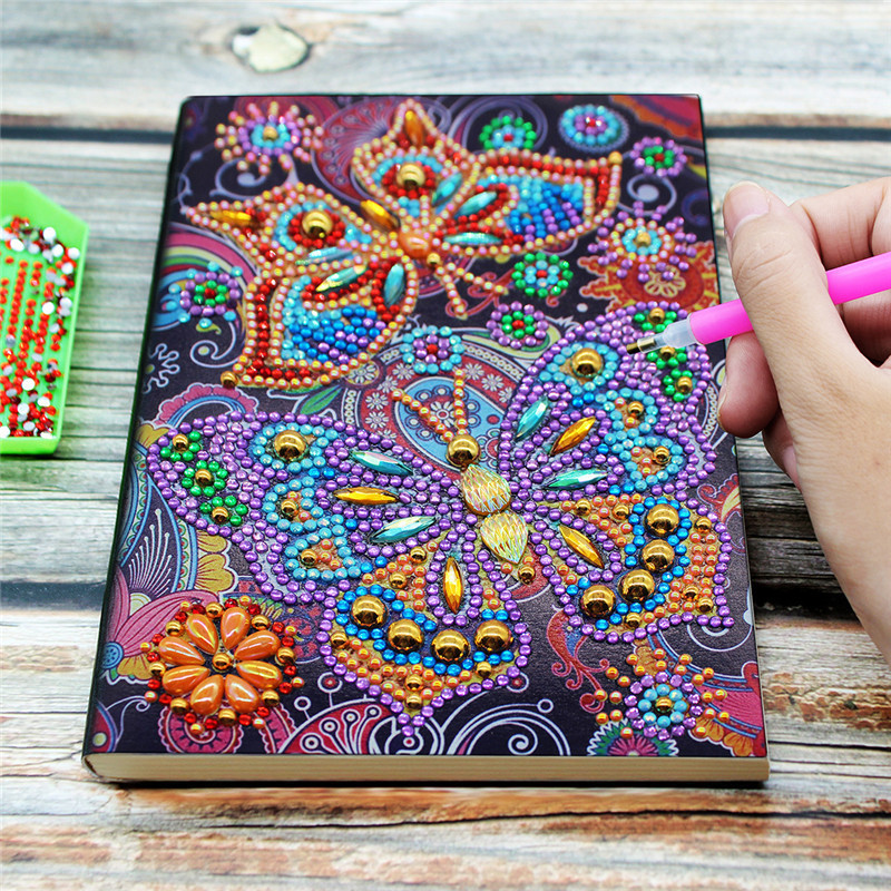 Diamond Painting 64 Pages A5 Notebook Animal Flower Art DIY Diary Book Gift Special Shaped Diamond Embroidery Note Book