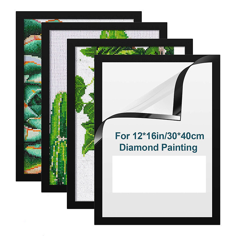 1 Pack Diamond Painting Magnetic Frame DIY Pictures Photos Adhesive Back Self-adhesive Frame Accessories  DIY Photo Frame