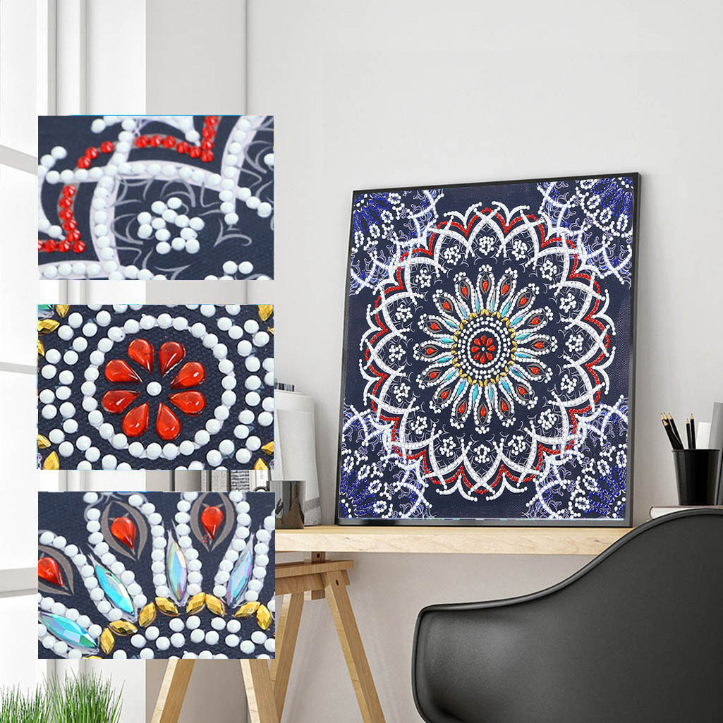 Special Shaped Diamond Mosaic 5D Diamond Painting Kits Religion Mandala Flower Embroidery DIY Gift Wall Painting Home Decor