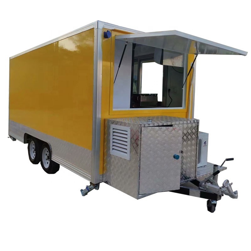 Australian Standard Gelato Display Food Truck/Kebab Grill Truck With Big Wheels