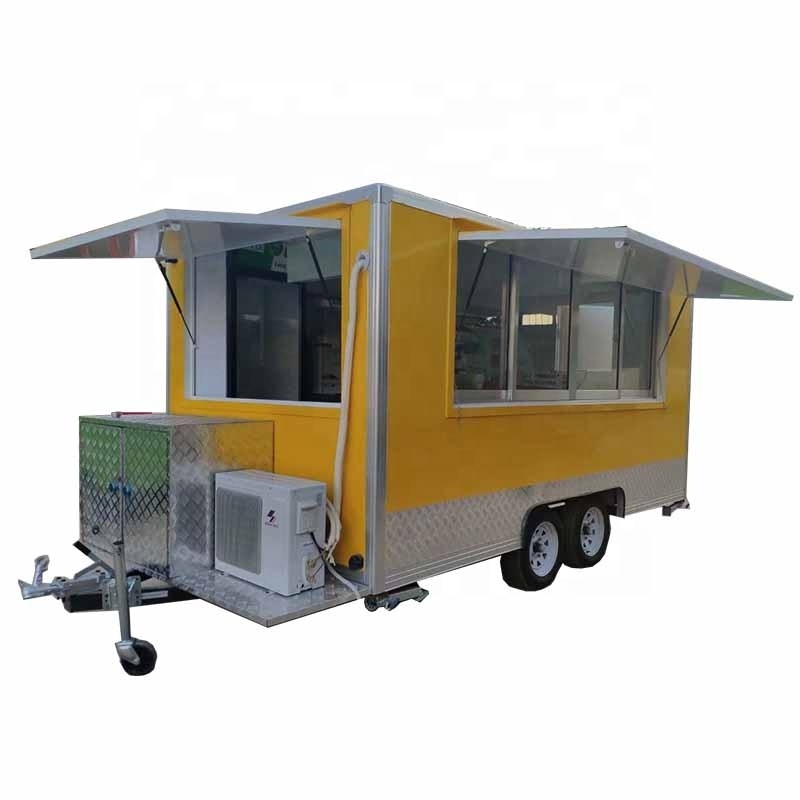 Australian Standard Gelato Display Food Truck/Kebab Grill Truck With Big Wheels