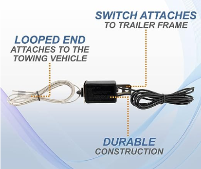 7 Way Trailer Cord 8 Feet with 7 Gang Junction Box Kit 7 Way Trailer Wiring Harness Kit and Trailer Breakaway Kit