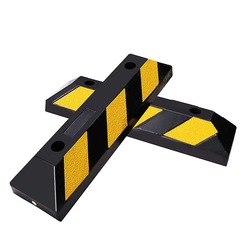 Durable Floor Driveway Vehicle Rubber Car Tyre Wheel Stop Parking Lot Curb Blocks Rubber Parking Stopper