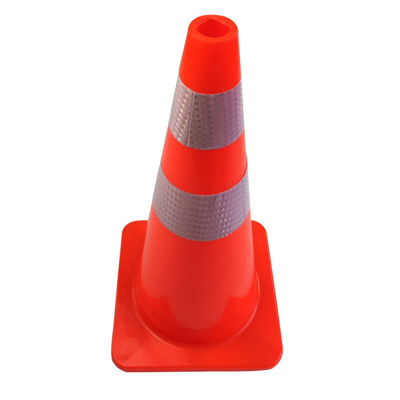 680mm height 360*360mm Base Size road safety full pvc used traffic cones for sale