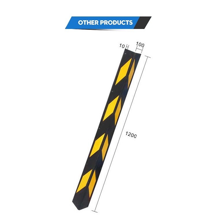 15000 Capacity 1200*100*10mm Garage Corner Edge Safety Rubber Wall Corner Protector