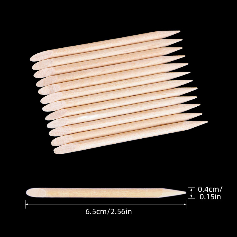 Supplier Beauty Double Disposable Manicure Salon Wooden Tool Pedicure Art Push Wood Nail Orange Sticks Stick Finger Cuticle