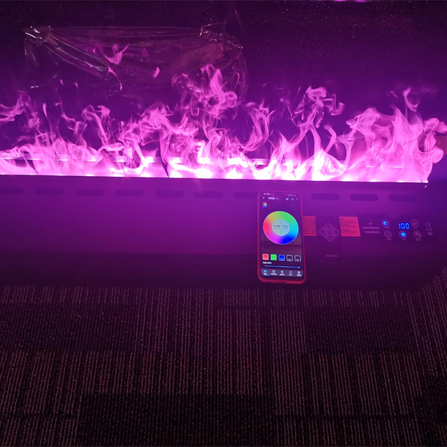 30inch/40inch/50inch/60inch/70inch/80inch Living Room 3D Water Vapor Electric Fireplace with single realistic flame color