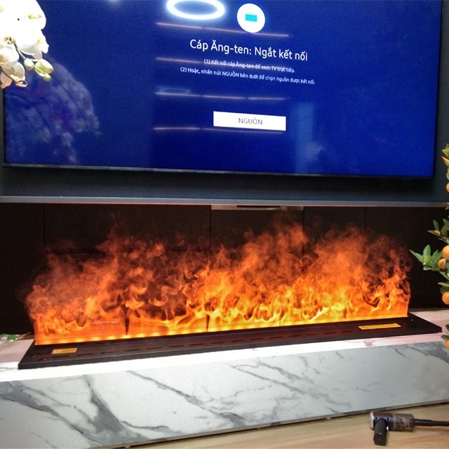 Multi color flame led indoor screen decor wall mounted 3d water steam ...