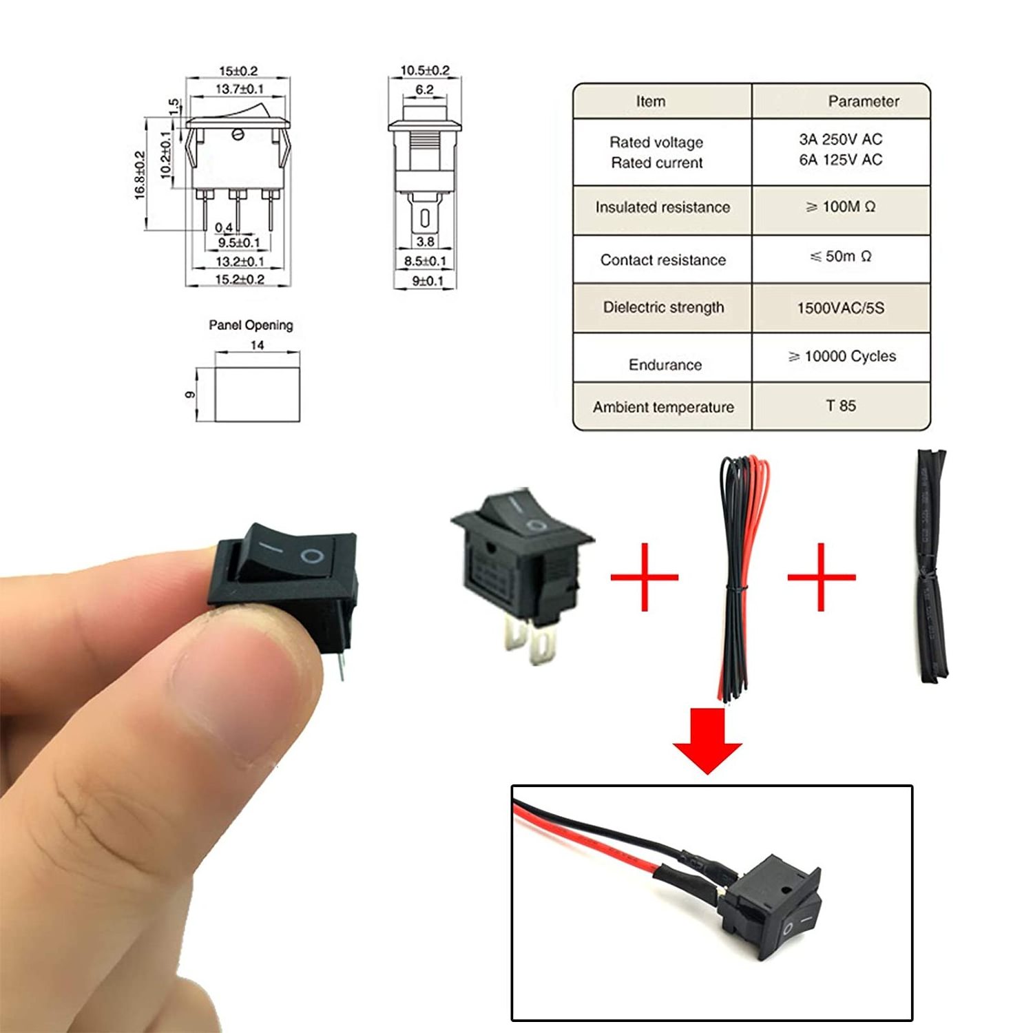 DC Mini Motor 3V 15000RPM with AA Battery Holder Motor Shaft Propeller and Rocker Switch for DIY Toy Science Projects