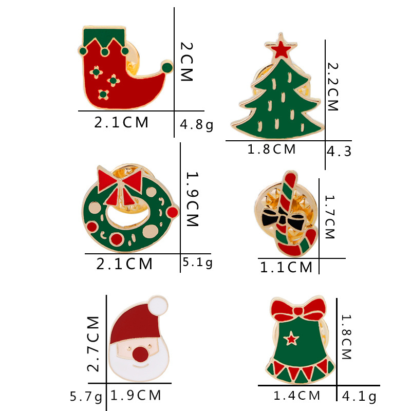 Wholesale Chic Christmas-Themed Brooches in Various Styles Special Holiday Gifts for Wedding Party Kids' Gifts Bulk Discounts