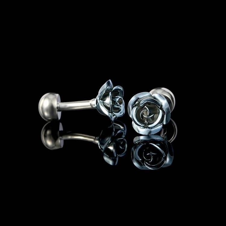 High Quality Wholesale Men's French Shirt Cufflinks Fashion Style with Silver Plated Copper Material Business Cufflink Gift