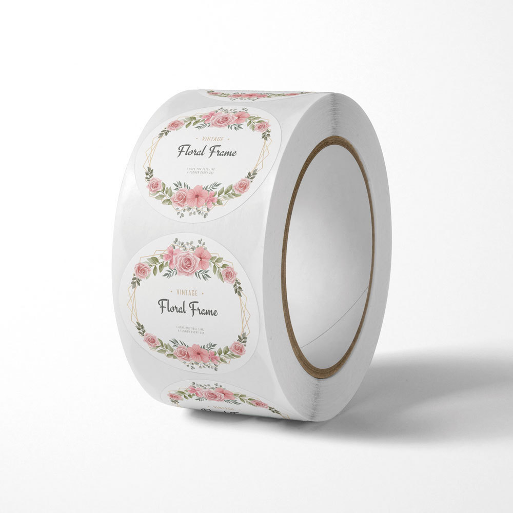 Custom Wedding Sticker Roll Label Add Your Logo Text DIY Party Decoration Sticker Self Adhesive Circle