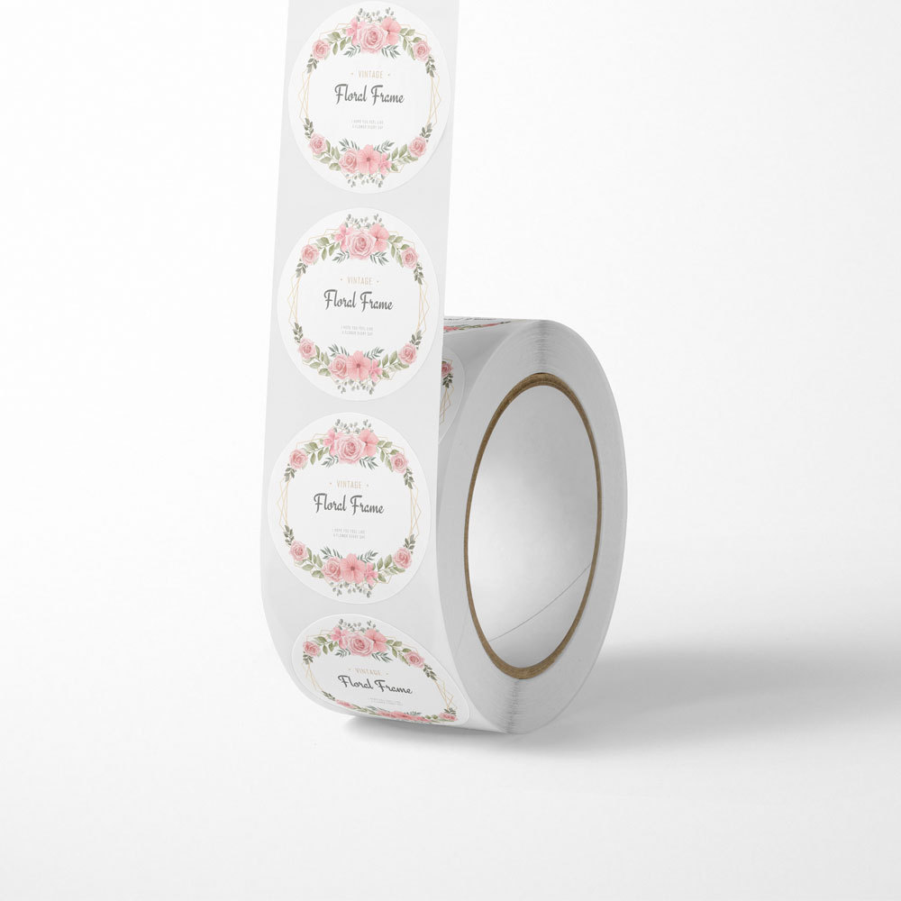 Custom Wedding Sticker Roll Label Add Your Logo Text DIY Party Decoration Sticker Self Adhesive Circle